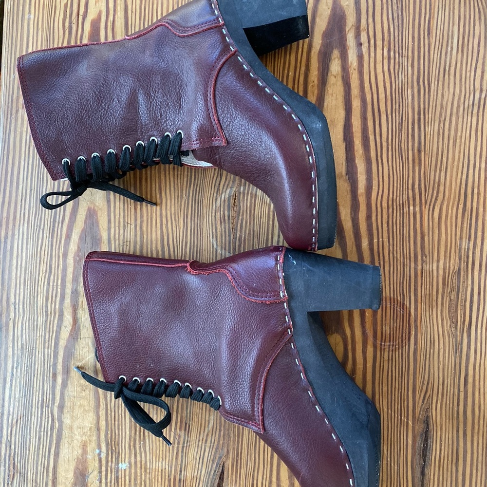 Maguba lace up clog boots from Sweden